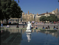 Katalonien: Plaza de Cataluna in Barcelona