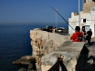 Apulien - Angler in Polignano